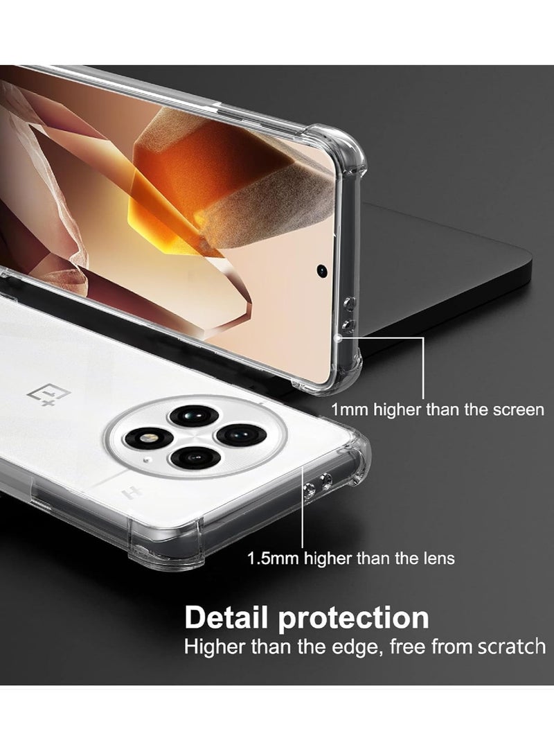 BORTONY OnePlus 13 Case Cover Crystal Clear Shockproof Silicone Case with Camera Protection Soft TPU Anti-Scratch Air Cushion Protection for OnePlus 13 5G 2025 - Image 4