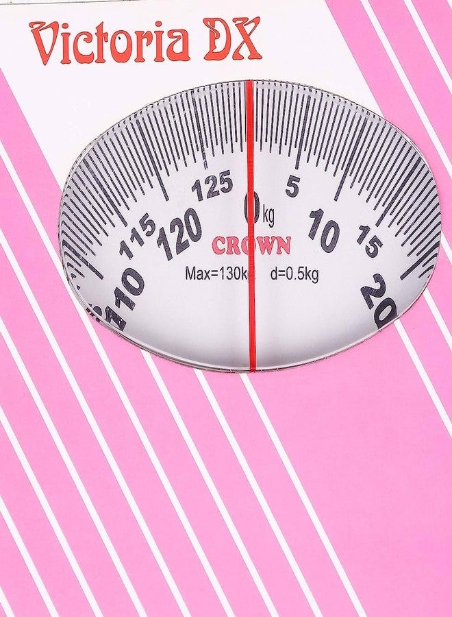 CROWN Victoria Deluxe Personal Weighing Scale For Human Body, Manual Analog Weighing Scale upto 130 kgs capacity (Pink) - Pack of 1 - Image 3