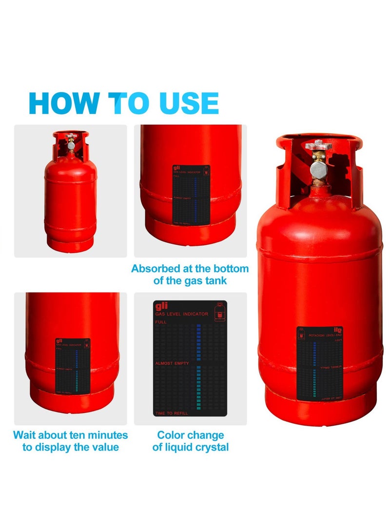 Excefore Magnetic Gas Level Indicator, 4 Pieces Propane Tank Gauge Level Indicator, Reusable Propane Fuel Level Indicators, Propane Tank Sensor for Home Kitchen Tool - Image 4
