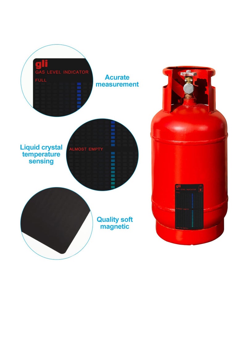 Excefore Magnetic Gas Level Indicator, 4 Pieces Propane Tank Gauge Level Indicator, Reusable Propane Fuel Level Indicators, Propane Tank Sensor for Home Kitchen Tool - Image 2