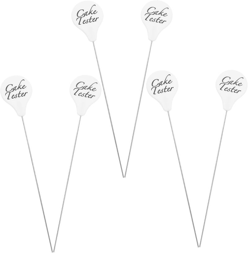 VICASKY 6pcs Stainless Steel Cake Tester Needles Reusable Cake Probe Pins for Kitchen Baking Tools Cupcake Tester Skewers for Home Bakery and Pastry Testing - Image 1