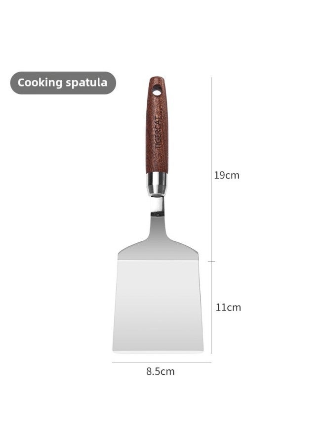 Stainless Steel Pancake Pancake Fruit Tool Cooking Steak Pizza Shovel Fried Egg Pancake Shovel Teppanyaki New-Color:Cooking And Frying Spatula [increased And Thickened] - Image 1