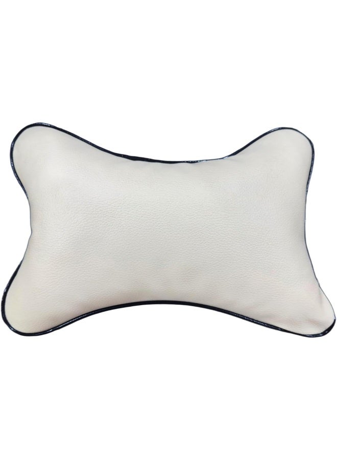 ECVV وسادة رقبة السيارة | وسادة مريحة وناعمة من الجلد قابلة للتنفس لدعم رأس الرقبة في السيارة ووسائد مسند الرأس لمقعد السيارة والسفر والمنزل | لون عشوائي - Image 1