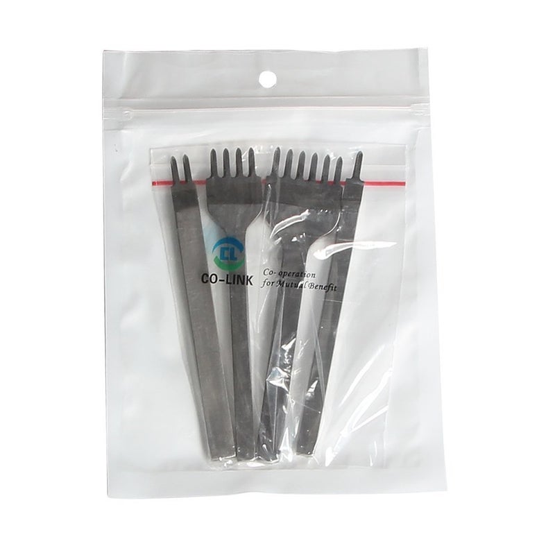 Co-link 4mm 1/2/4/6 Prong Metal DIY Diamond Lacing Stitching Chisel Set Leather Craft Kits - Image 2