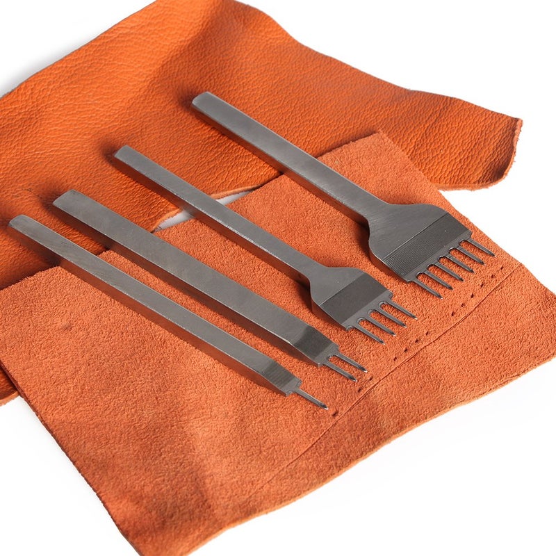 Co-link 4mm 1/2/4/6 Prong Metal DIY Diamond Lacing Stitching Chisel Set Leather Craft Kits - Image 5