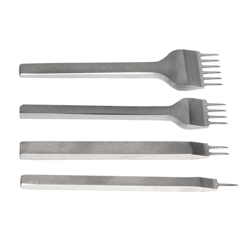 Co-link 4mm 1/2/4/6 Prong Metal DIY Diamond Lacing Stitching Chisel Set Leather Craft Kits - Image 1