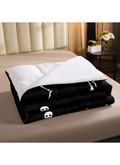 Erosebridal Erosebridal Sugar Skull Comforter Set Full Size Skeleton Bones Bedding Set for Kids Boys Girls Teens Adult Halloween Horror Theme Down Comforter Gothic Spooky Duvet Sets with 2 Pillow Cases  - Image 4