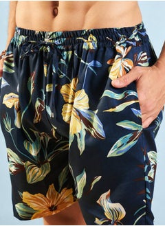 Mascln Sassafras Tropical Print Relaxed Fit Shirt & Shorts Co-Ords by Styli  - Image 5