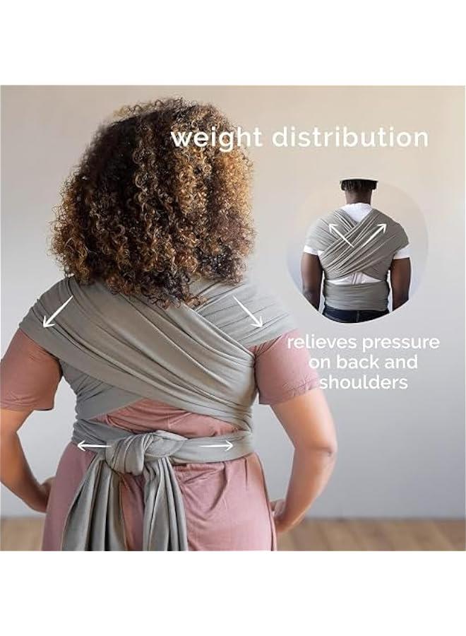 RYNX Baby Wrap Carrier Hands Free Infant Carrier Lightweight Breathable Softness Baby Carrier Light Grey) - Image 4
