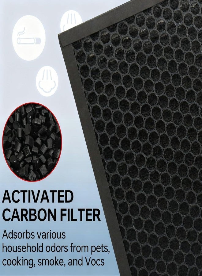 KVV H13 True HEPA Air Filter, 4-Stage Air Purifier Filter with Activated Carbon, For Large Room Filter Pollen Smoke Dust Pet Dander, Compatible with KVV Air Purifier - Image 2