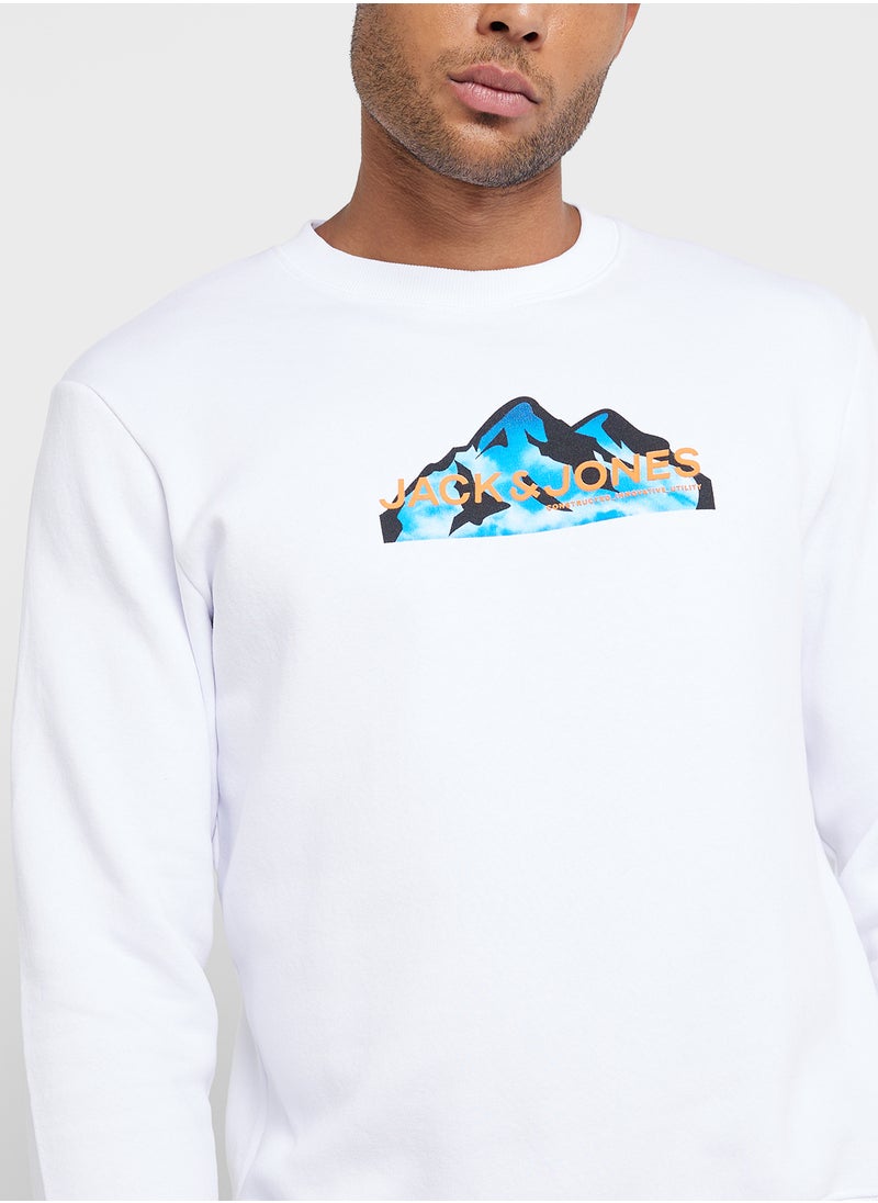 JACK & JONES - Jcomountain Mountain Print Sweatshirts - Image 1