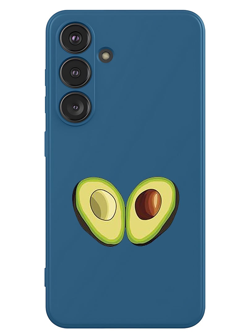 Theodor Protective Slim Fit Case Liquid Silicone Cover with Full Body Protection Anti-Scratch Shockproof Case For Samsung Galaxy S25 Plus (Blue) - Avacado Open  - Image 1