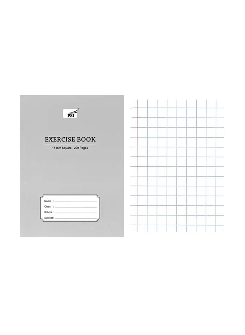 Psi - 3-Piece15mm Square Lined Exercise Notebook 200 Pages - Image 1
