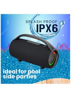 GRABIT G-BUSTER 30W Bluetooth Speaker Powerful & Versatile Experience rich stereo sound with Bluetooth 5.4, USB, AUX, TWS pairing, and FM radio. A 2500mAh battery offers long playtime and a power bank function for charging. With IPX6 water resistance, hands-free calls, and ambient lighting, it’s perfect for outdoors, travel, and parties. Compatible with iPhone, Samsung, OnePlus, Xiaomi, Huawei, Google Pixel, iPads, MacBooks, and more.  - Image 4