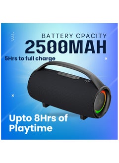 GRABIT G-BUSTER 30W Bluetooth Speaker Powerful & Versatile Experience rich stereo sound with Bluetooth 5.4, USB, AUX, TWS pairing, and FM radio. A 2500mAh battery offers long playtime and a power bank function for charging. With IPX6 water resistance, hands-free calls, and ambient lighting, it’s perfect for outdoors, travel, and parties. Compatible with iPhone, Samsung, OnePlus, Xiaomi, Huawei, Google Pixel, iPads, MacBooks, and more.  - Image 5