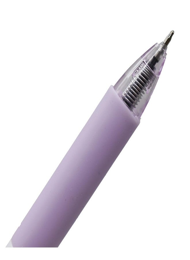 Lopenle 12PCS Purple Rose Pens Flower Pens Retractable Floral Gel Pens Black Ink For School Supplies Office Party - Image 3