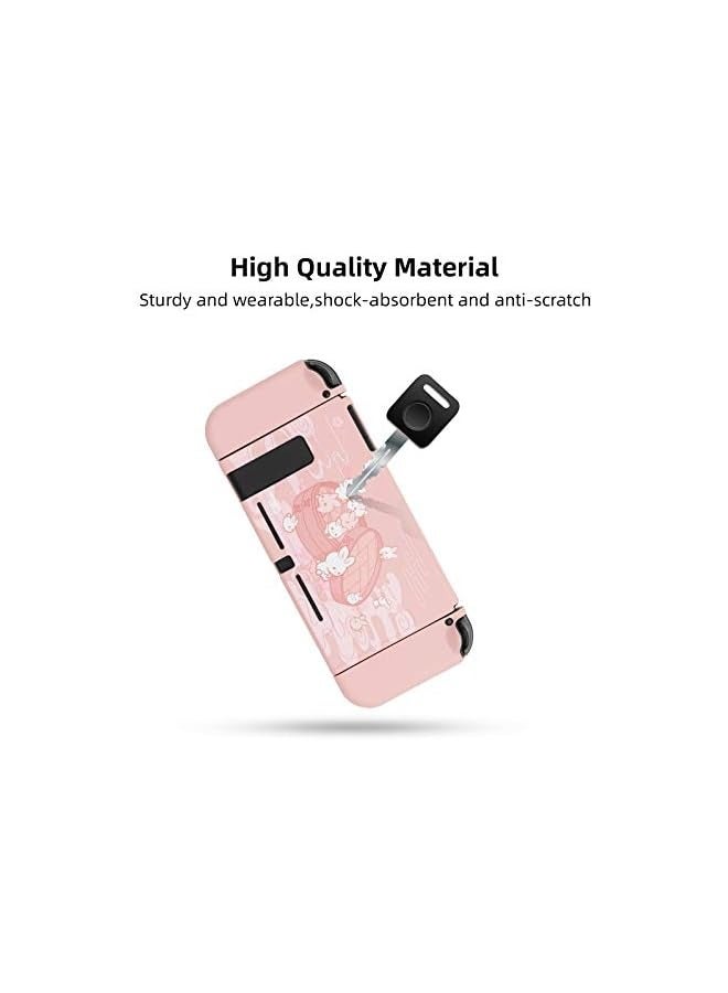 PROMASS Protective Case Compatible with Nintendo Switch, Soft TPU Slim Case Cover Compatible with Nintendo Switch Console and Joy-Con (Steamed Bun Rabbit) [video game] - Image 4