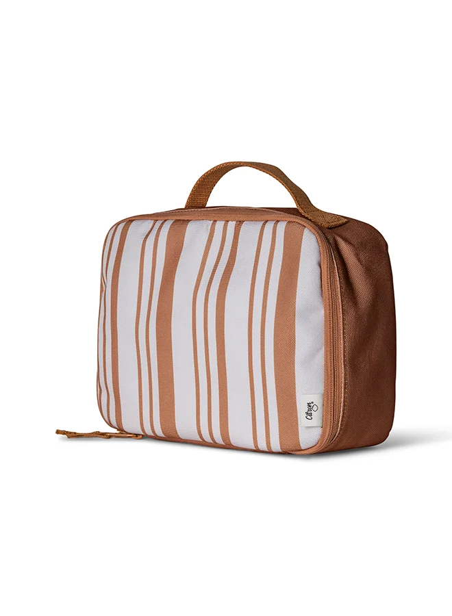 Citron Insulated Square Lunch Bag For Kids School, Bpa Free, Recycled Pet Material Lunch Bag - Caramel