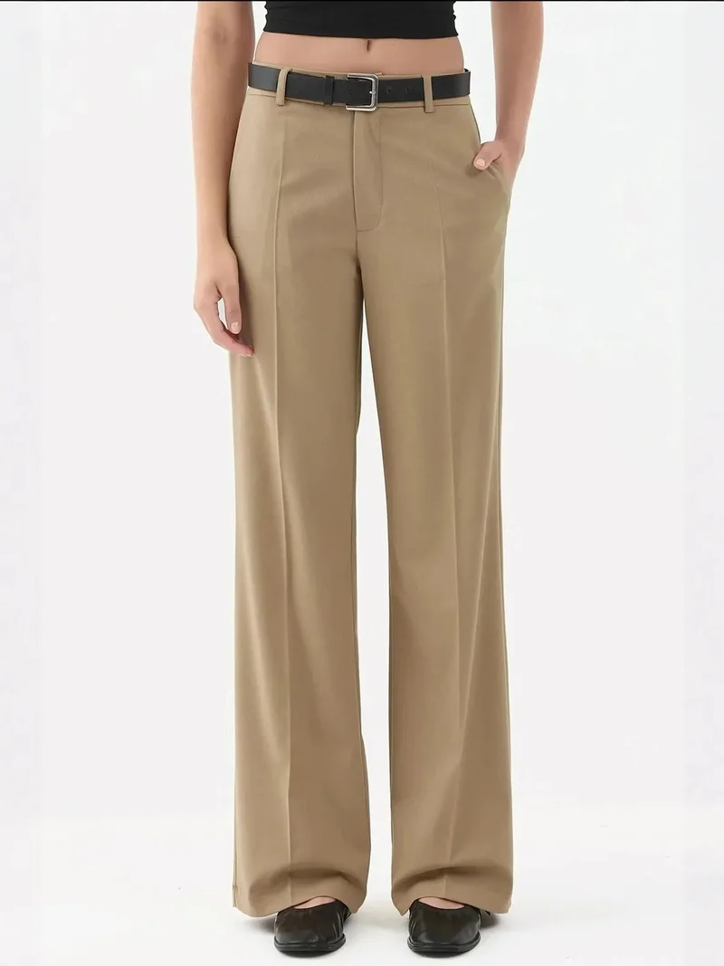 HICCUP Viscose Blend Straight Leg Pants