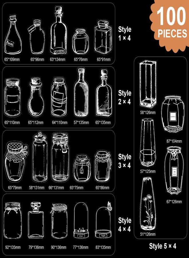 Woanger 120 Pieces Transparent Dried Flower Bookmarks Kit Cute Bottle Shaped Flower Bookmark Maker Handmade DIY Transparent Floral Page Clear Floral Bookmark Point Tweezer Hole Punch(Dream Collector) - Image 3