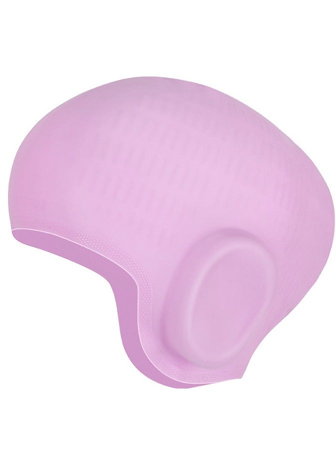 Wave Silicone Swim Cap for Long Hair Women - Comfortable, Non-Slip & Durable Design, Easy to Put On Water-Resistant Swimming Cap for Regular Use - Image 1
