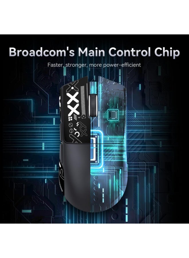 Attack Shark Shark Attack X11 Wireless Tri-Mode Gaming Mouse with Magnetic Charging Base Lightweight Anti-Slip Mouse PixArt PAW3311 Sensor 22K DPI BT/2.4GHz/Wired for PC/Mac Black - Image 2