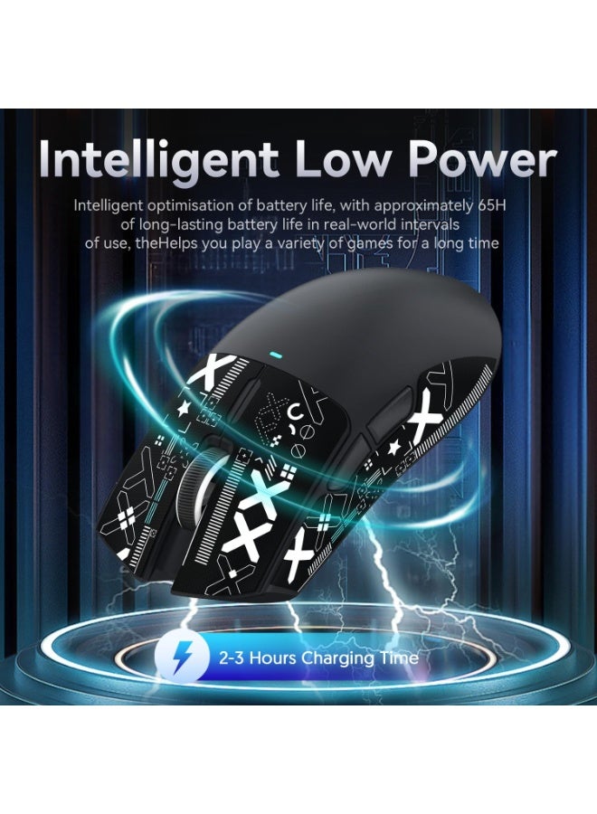 Attack Shark Shark Attack X11 Wireless Tri-Mode Gaming Mouse with Magnetic Charging Base Lightweight Anti-Slip Mouse PixArt PAW3311 Sensor 22K DPI BT/2.4GHz/Wired for PC/Mac Black - Image 5