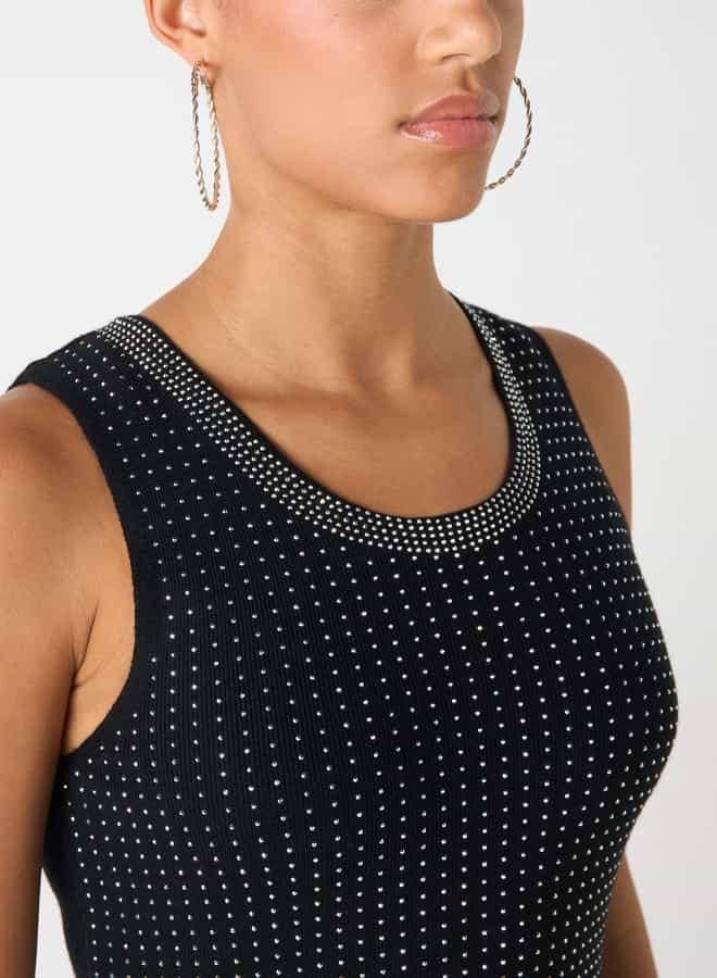 تواكستريمز بلوزة مزيّنة دون أكمام بياقة مستديرة من تو إكستريمز - Image 4