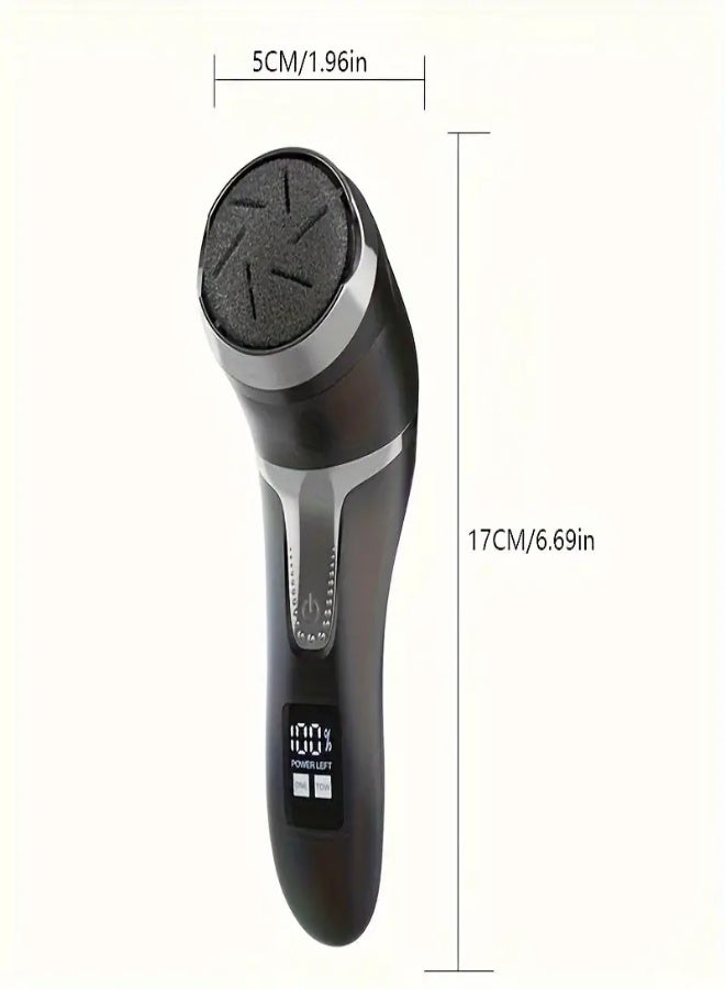 ارواق جهاز كهربائي لإزالة الجلد الميت قابل لإعادة الشحن مع مكنسة كهربائية لإزالة القشرة - مجموعة احترافية للعناية بالقدم مع شاشة LCD وسرعتين ورؤوس متعددة لإزالة الجلد الميت - Image 5