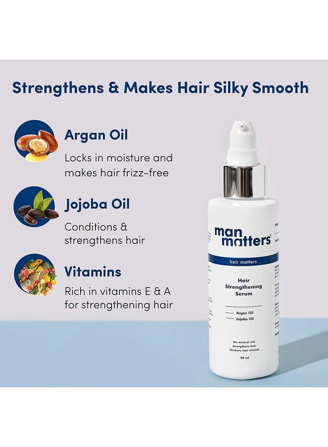 Man Matters Hair Serum For Men ; For Silkier Shinier Smoother Frizz Free Hair ; Instant Shine & Smoothness ; With Jojoba And Argan Oil ; Non Sticky Hair Serum ; 90 Ml - Image 5
