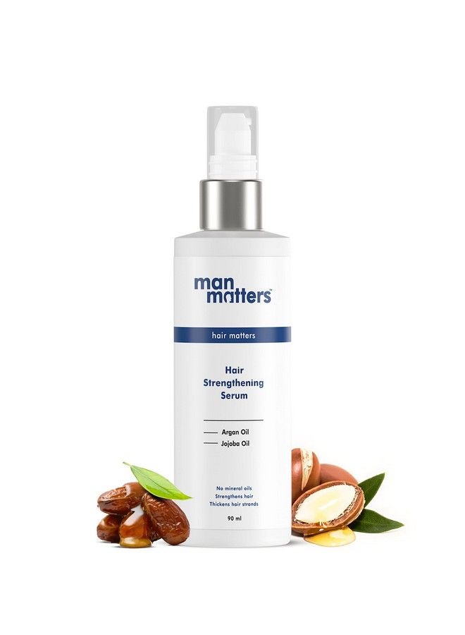 Man Matters Hair Serum For Men ; For Silkier Shinier Smoother Frizz Free Hair ; Instant Shine & Smoothness ; With Jojoba And Argan Oil ; Non Sticky Hair Serum ; 90 Ml - Image 1