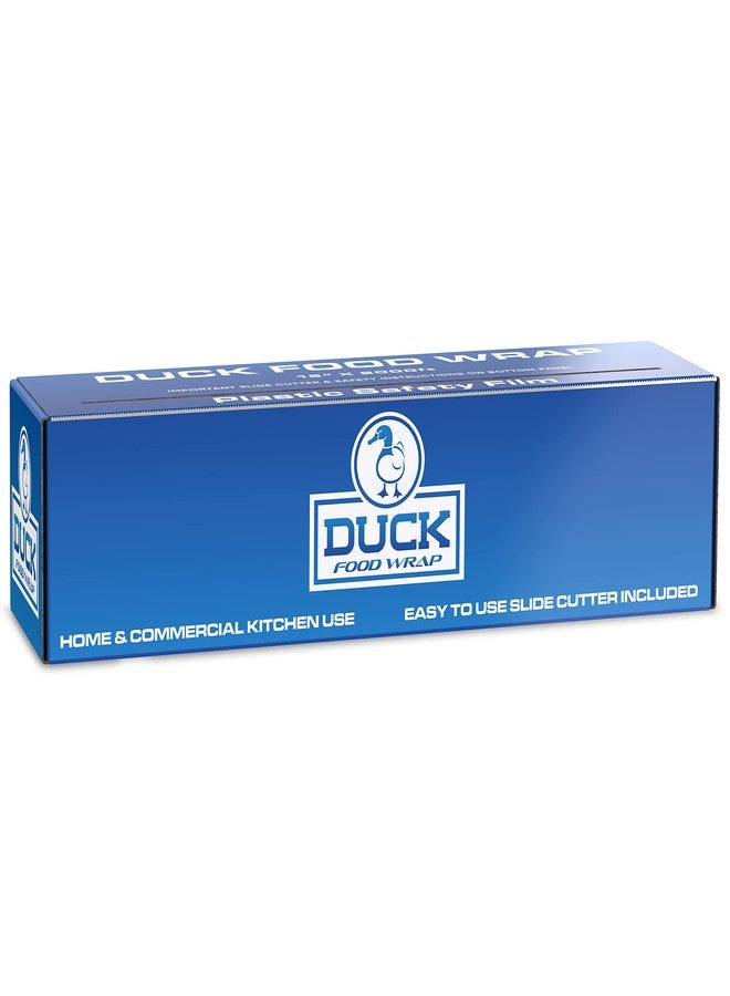 Ox Plastics Duck Food Safety Film, 18 inch x 2000ft Plastic Wrap, Commercial Grade, Great for Sealing and Storage, Used for Food Service Industry, Easy to Use Slide Cutter for Clean Cut (1 Box) - Image 1