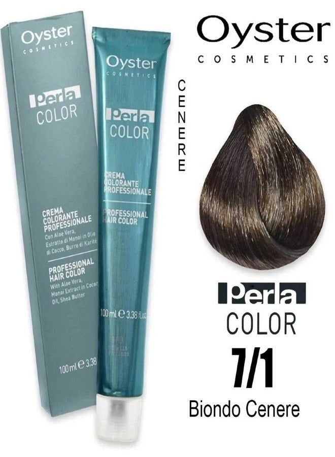 Oyster hair dye 7.1 ash blonde 100 ml