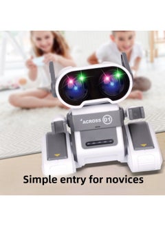 Generic Cross Border 2.4g Mini Robot Smart Remote Control Robot Tray Headset Music Boy Girl Toy-Color:Blue Gray  - Image 5
