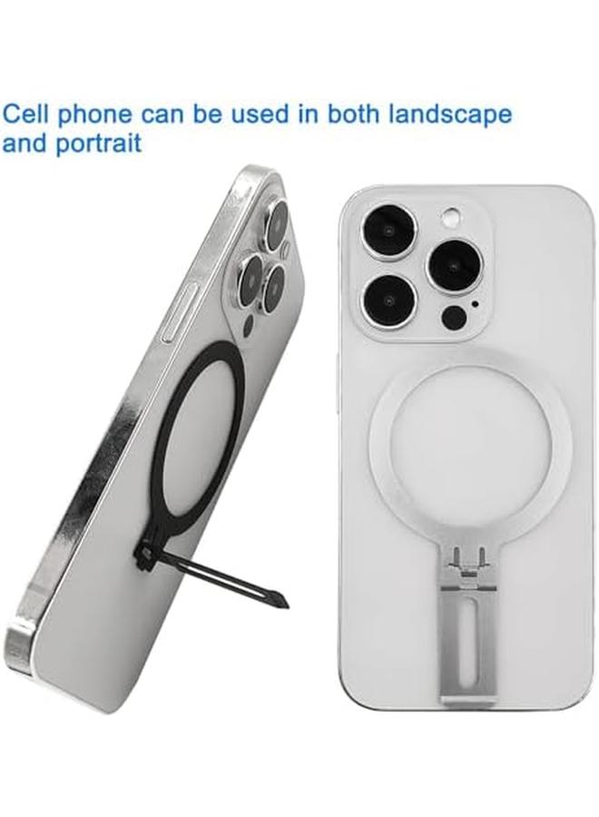 erorex 2 Pack Universal Metal Ring Adapters And 2 In 1 Phone Holder Ultra Thin Rings Sticker Compatible With Magsafe Accessories For Iphone 15 14 Pro Max Mini Galaxy Car Charger Wireless Charging - Image 4