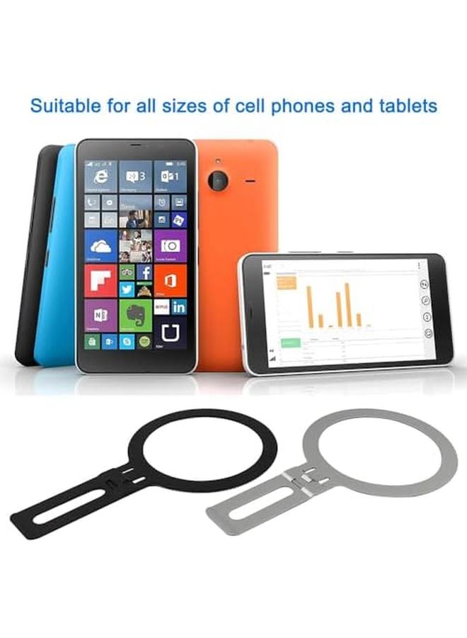 erorex 2 Pack Universal Metal Ring Adapters And 2 In 1 Phone Holder Ultra Thin Rings Sticker Compatible With Magsafe Accessories For Iphone 15 14 Pro Max Mini Galaxy Car Charger Wireless Charging - Image 5