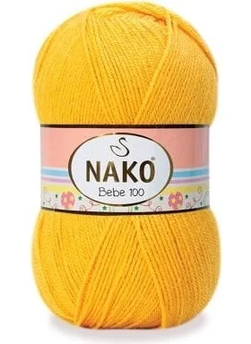 Nako Bebe 100 184 5 Pieces Baby Yarn Yellow