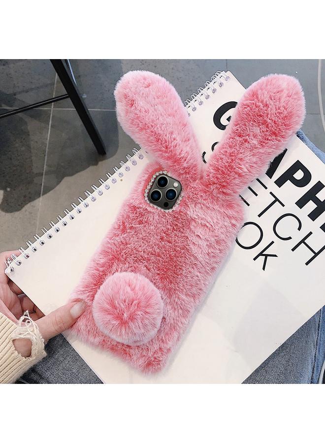 اس-توب جراب لهاتف iPhone 12 Pro Max بتصميم أرنب طويل الأذن ثلاثي الأبعاد لطيف مع تغطية كاملة - Image 3