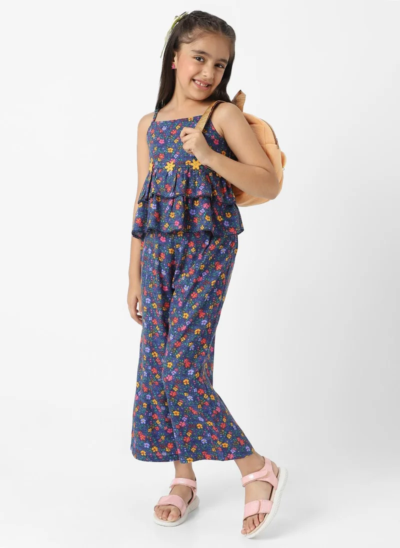 Nautinati Nautinati Girls Combo Set of Tiered Top and Bottoms