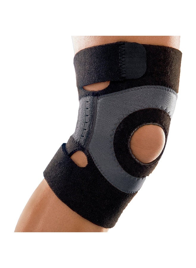 Futuro Performance Knee Support Medium size, 1 unit/pack | Black and Grey color | 45696ENR | High-performance design for moderate support | Knee Support - Image 1