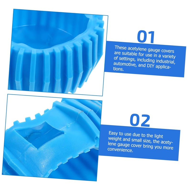 PartyKindom 3 حزمة واقي سيليكون مقياس لغطاء ضغط محول أسطوانة الأسيتيلين البروبان بديل غطاء كم - Image 5