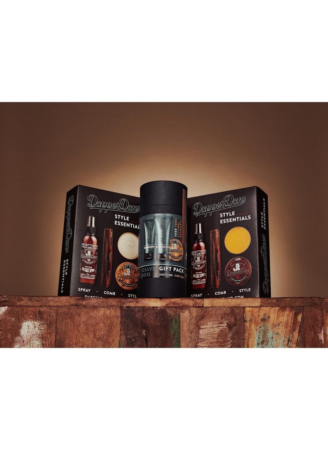 Dapper Dan Dapper Dan Style Essentials Gift Pack, with Medium Hold Medium Shine Deluxe Pomade 100ml, Texturising Sea Salt Spray 200ml and Hand Made Styling Comb  - Image 3
