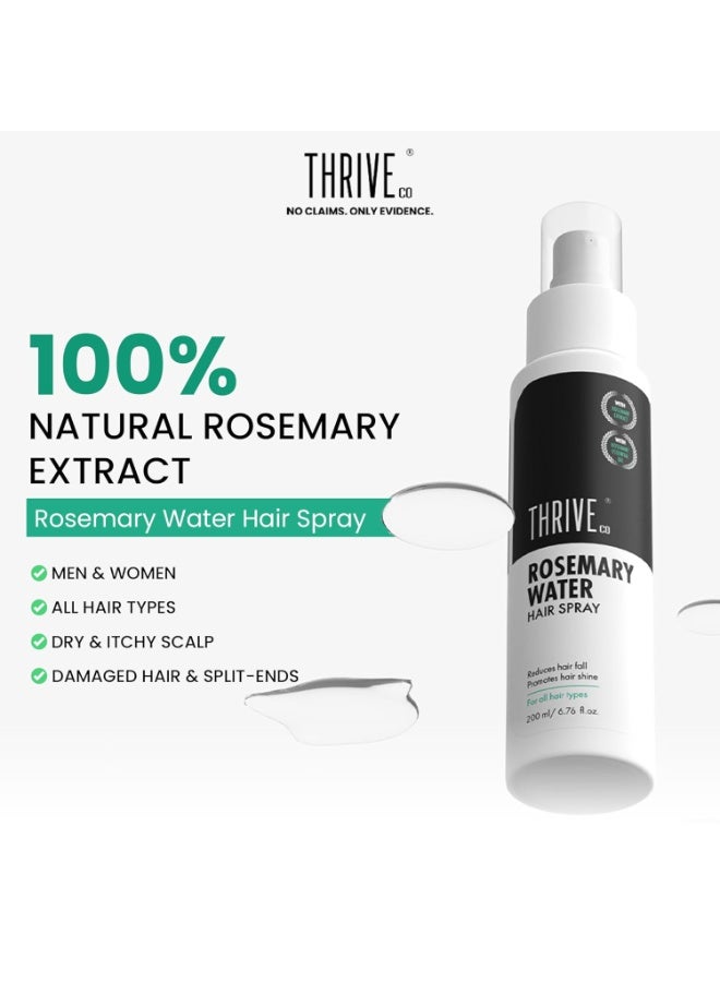 ThriveCo Rosemary Hair Care Combo | Shampoo 250ml, Conditioner 250ml, Hair Water Spray 100ml & Essential Oil 15ml | Hair Fall Control & Growth Support - Image 4