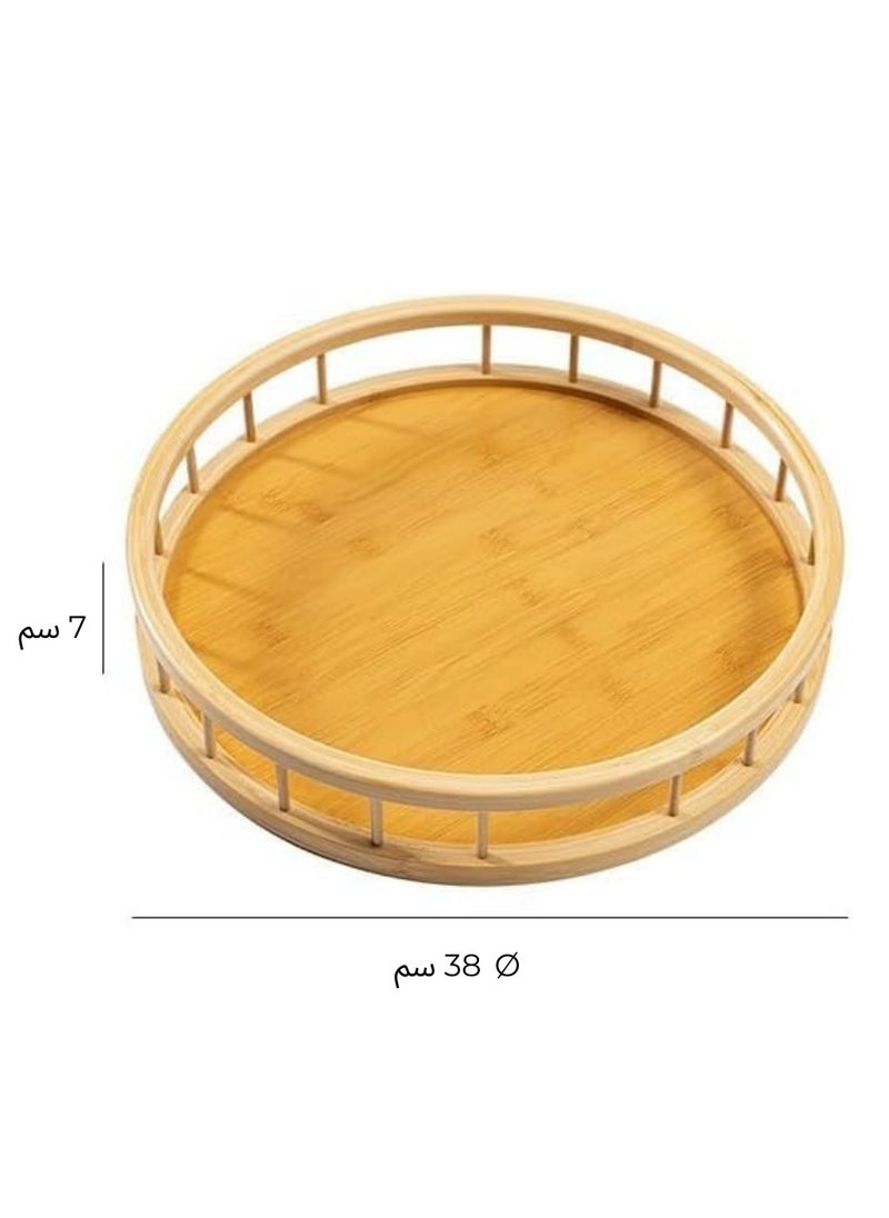CME Round wooden tray  - Image 2