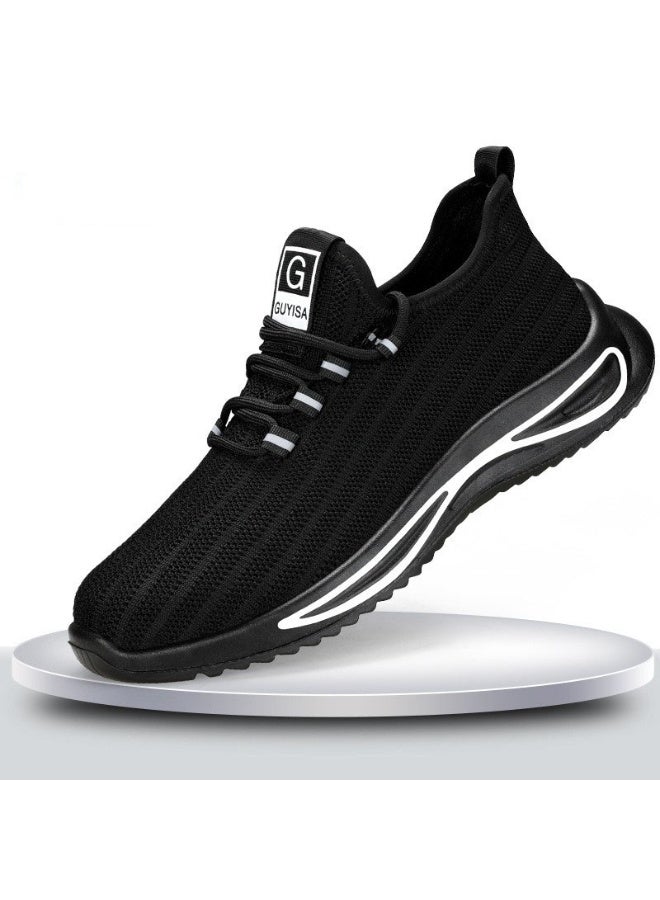 NIBEMINENT Safety Shoes Men Work Shoes Lightweight Soft Steel Toes Sneakers Industria Safety Tennis Steel Toe Cap - Image 1