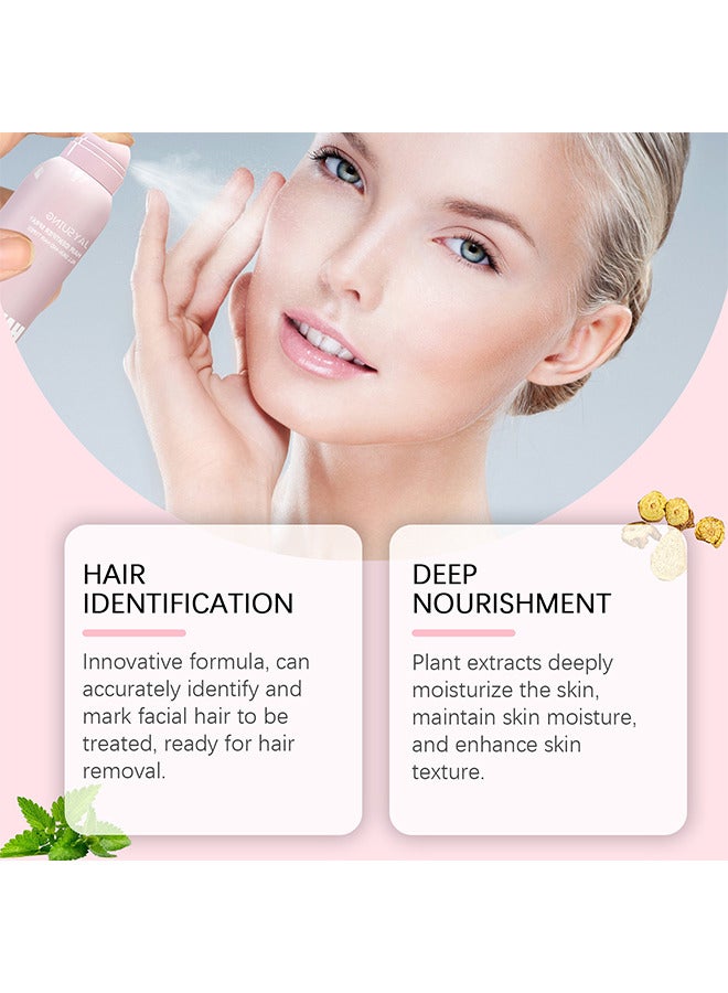 جايسوينغ بخاخ تحديد الشعر لحلاقة شعر الوجه بالديرما بلانينج، بخاخ تحديد الشعر للوجه والجسم، مسحوق بخاخ وجه أبيض للديرما بلانينج، عبوة من قطعة واحدة - Image 4