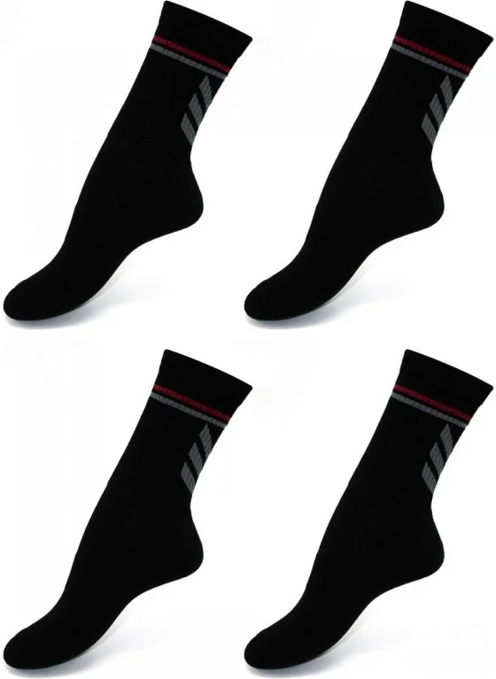 DAYCO Black Color Patterned Towel Sole Sports Socks