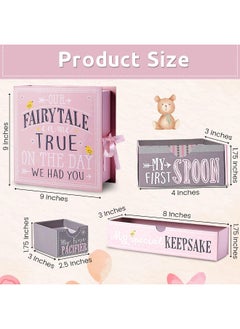 VOTUM VOTUM Baby Keepsake Box for Treasured Memories, Fairytale - Lightweight, Handcrafted Baby Boxes with 9 Labeled Compartments for First Memories - Gender Neutral Baby Shower Gifts for Girls, Boys  - Image 4
