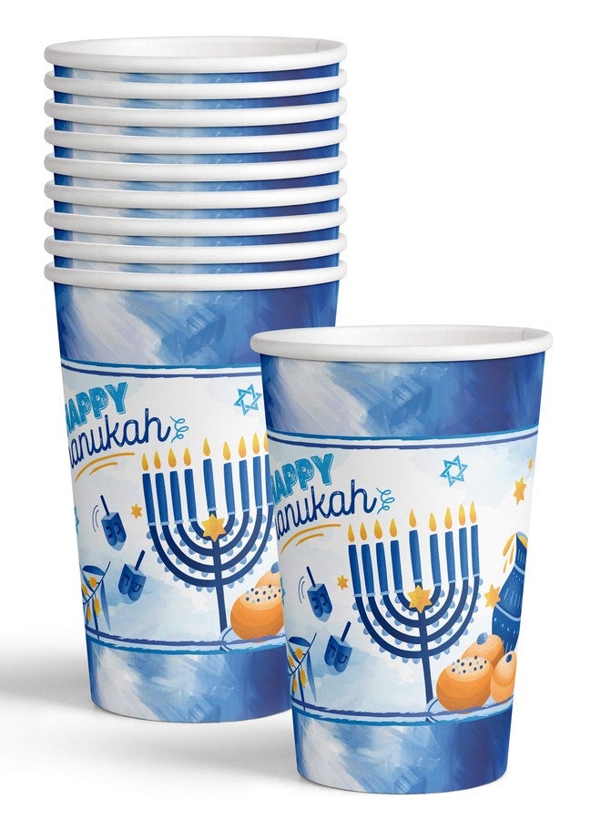 Izzy 'n' Dizzy Hanukkah Plates And Napkins Set - Hanukkah Party Set - 7" And 9" Plates, Cups, Napkins and Tablecloth - Serves 8 - Image 4