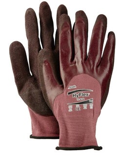 Ansell Ansell HyFlex 11-840 Nylon Light Duty Multi-Purpose Gloves with Knitwrist, Abrasion/Cut Resistant, 1.21 mil Thickness, Size 9 (PURPLE)  - Image 1